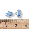 Brass Pave Cubic Zirconia Connector Charms KK-F892-53P-03-3