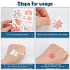 8 Sheets 8 Style Love and Peace Theme Paper Body Art Tattoos Stickers DIY-CP0007-55-4