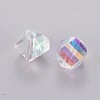Faceted Electroplate K9 Glass Rhinestone Beads RGLA-F061-001AB-2