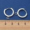 201 Stainless Steel Huggie Hoop Earrings Findings STAS-A167-01K-S-2