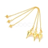 Brass Cable Chain Pointed Dowsing Pendulums HJEW-D004-03G-1