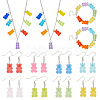 Bear Resin Pendant Necklaces & Beaded Bracelets & Dangle Earrings SJEW-AN0001-36-1