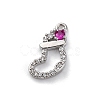 Christmas Series Brass Micro Pave Cubic Zirconia Pendants KK-Q010-01P-01B-1