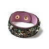 Faux Suede Snap Cord Bracelet BJEW-F428-06-4