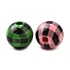 Printed Schima Wood Beads WOOD-L022-01B-2