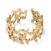 6Pcs 6 Style Butterfly & Horse Eye & Multi Lines 304 Stainless Steel Open Cuff Rings Set RJEW-P092-02G-M-2