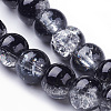 Spray Painted Crackle Glass Beads Strands CCG-Q002-6mm-11-3