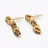 Brass Micro Pave Cubic Zirconia Dangle Earrings EJEW-L234-045-2