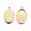Ion Plating(IP) 304 Stainless Steel Pendant Cabochon Settings X-STAS-H383-12G-2