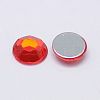 Faceted Half Round/Dome Acrylic Rhinestone Flat Back Cabochons GACR-YPO12MM-M-2