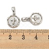 Brass Pave Shell Charms KK-G490-35P-3