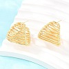 Brass Stud Earrings EJEW-P346-03G-2