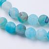 Natural Weathered Agate Beads Strands G-G589-8mm-14-3