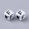 White Opaque Acrylic Beads MACR-R869-02F-2