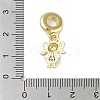 Rack Plating Brass Pave Cubic Zirconia European Dangle Charms KK-R163-08B-G-3