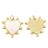 Rack Plating Brass Pendants with Shell X-KK-K343-04G-1