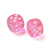 Spray Printed Transparent Acrylic Beads AC-CBA40CF-01G-2