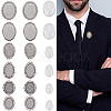 DIY Oval Alloy Brooch Making Kits DIY-SC0028-86-1