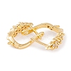 Rack Plating Brass Cubic Zirconia Hoop Earring Findings KK-S374-04G-01-2