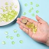 Green Transparent Acrylic Leaf Pendants for Chunky Necklace Jewelry X-DBLA410-9-6