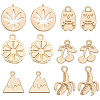 12Pcs 6 Styles Brass Charms KK-BC0010-13-1