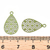 Spray Painted 430 Stainless Steel Filigree Pendants STAS-WH0047-78K-3