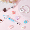 15Pcs 15 Style Animal Theme Food Grade Eco-Friendly Silicone Focal Beads SIL-SC0001-41-4