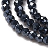 Electroplate Glass Beads Strands GLAA-H021-01A-FP02-4