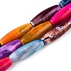 Natural Agate Dyed Beads Strands G-T138-230J-4