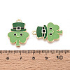 Saint Patrick's Day Alloy Enamel Pendants ENAM-T024-51A-G-3