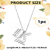 1pc Brass Chain with Alloy Letter Pendants Necklaces NJEW-LP0001-41K-P-2