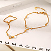 304 Stainless Steel Pave Clear Cubic Zirconia Heart Link Ring Bracelets for Women WGBEB4D-01-2