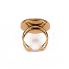 201 Stainless Steel Cuff Ring Findings LS-STAS-S080-040F-G-5