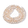 Electroplated Crackle Glass Beads Strands X-EGLA-N014-6mm-02-2