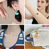 50Pcs Baking Paint Acrylic Pendants OACR-TA0004-83B-8