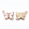 Eco-Friendly Alloy Micro Pave Clear Cubic Zirconia Links Connectors X-ENAM-Q437-058D-NR-2