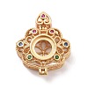 Brass Micro Pave Colorful Cubic Zirconia Locket Pendants KK-G390-29MG-3