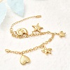 304 Stainless Steel Charm Bracelets BJEW-P368-07A-G-3