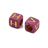 Opaque Acrylic Beads OACR-H046-01B-2