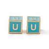 Rack Plating Brass Enamel Beads KK-B060-04G-06U-2