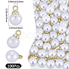 100Pcs ABS Plastic Imitation Pearl Pendants SACR-BM0001-01-2