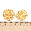304 Stainless Steel Hammered Flat Round Stud Earrings EJEW-A138-04G-5