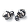 Faceted Synthetic Hematite Openable Perfume Bottle Pendants G-P435-A-05P-2