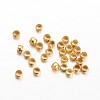 Rondelle Brass Crimp Beads X-KK-L134-27G-2