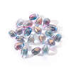 Transparent Spray Painted Glass Charms GLAA-YW0001-12-2