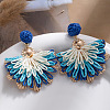 Bohemian Raffia Dangle Stud Earrings WG28A37-04-1