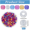 800Pcs Transparent Plastic Beads KY-PA0001-19B-2
