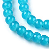 Baking Paint Imitation Jade Glass Round Bead Strands X-DGLA-Q021-4mm-07-3