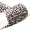 Transparent Electroplate Glass Beads Strands GLAA-H021-01B-HP02-1