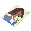 Rectangle Girl Print Paper Earring Necklace Display Card CDIS-M007-02F-3